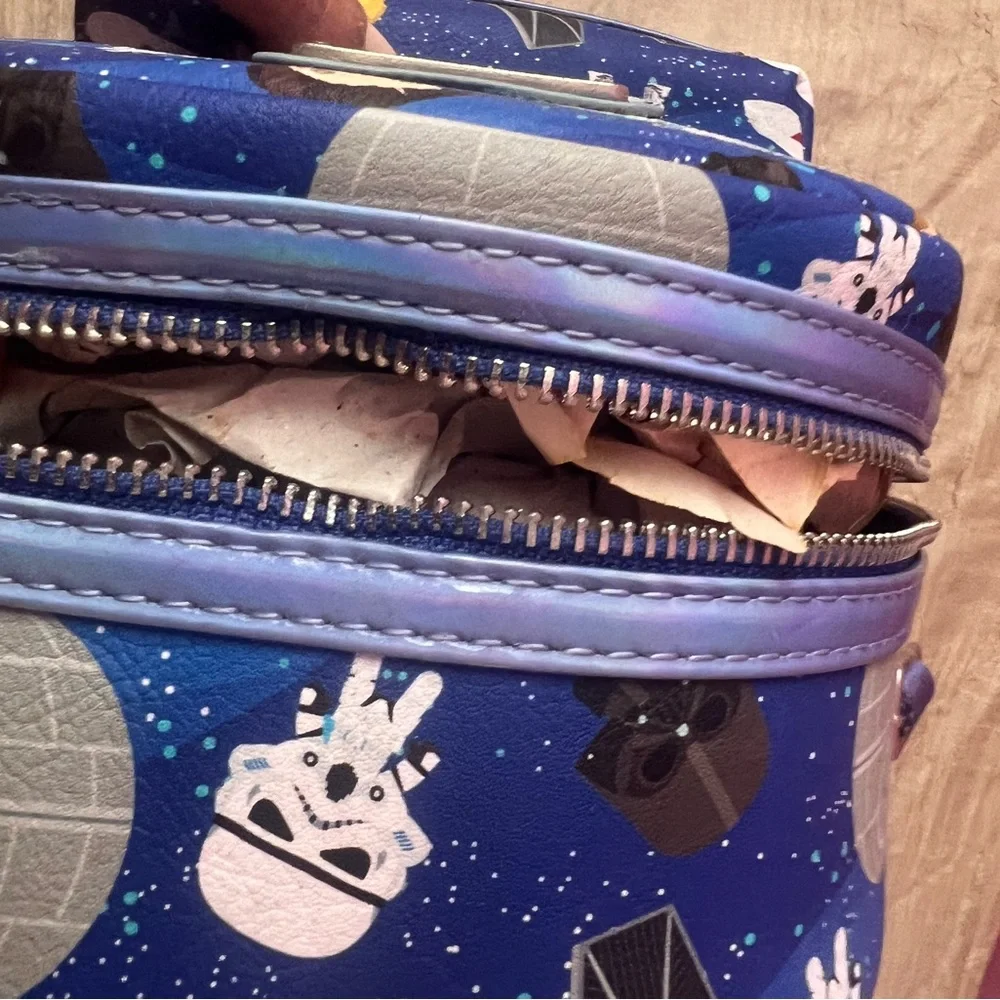 Star Wars Loungefly Chibi AOP Mini Backpack Death Star Disney Parks NWT